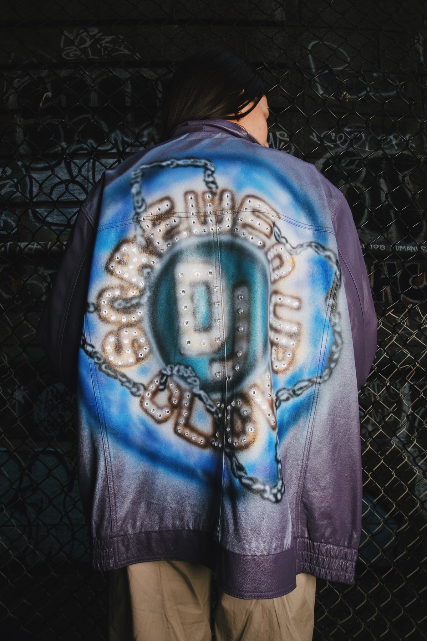 Vintage Leather Moto Jacket- DJ Screw