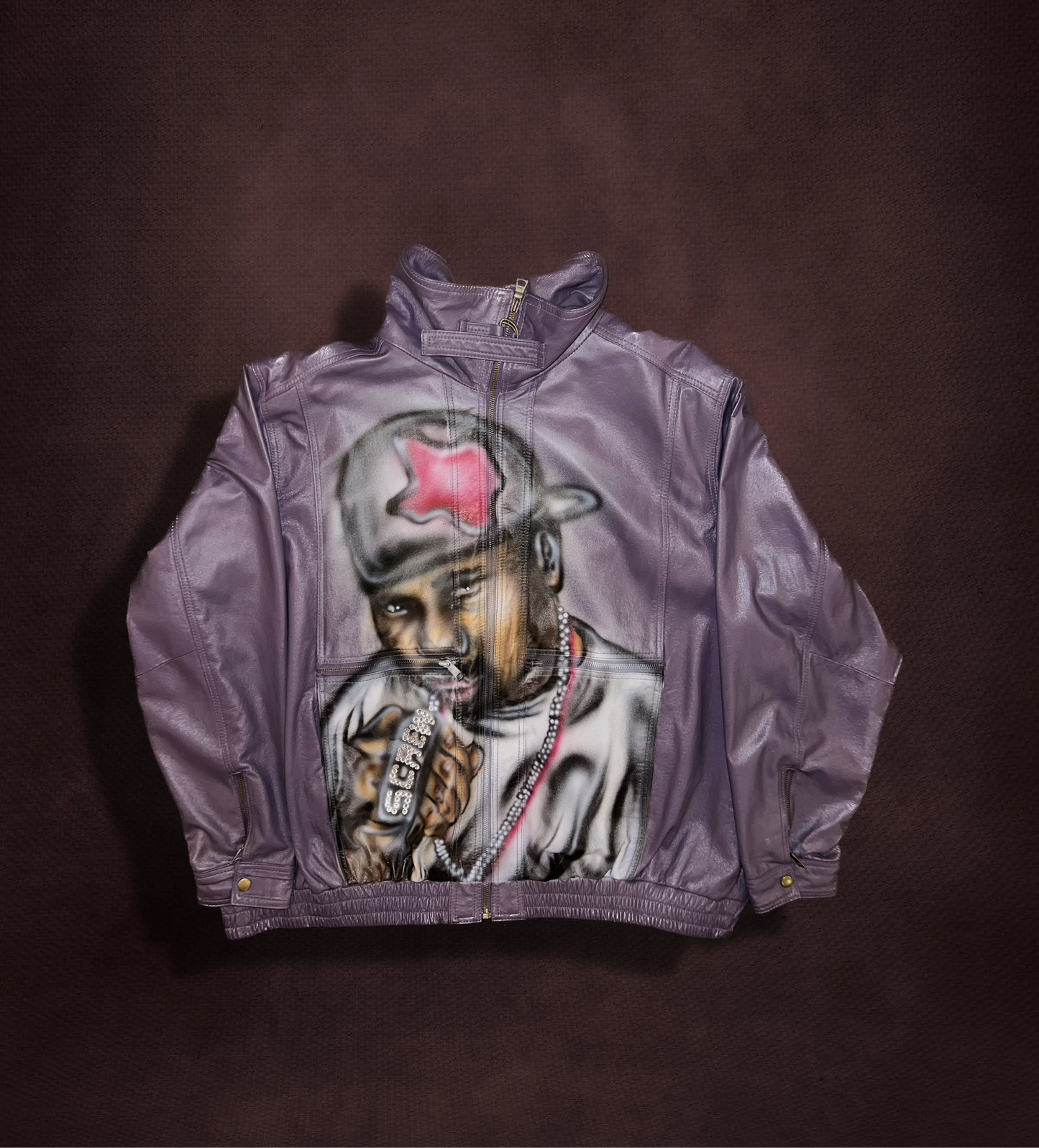 Vintage Leather Moto Jacket- DJ Screw